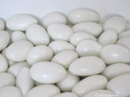 100Al  1 Lb.   White Jordan Almonds
